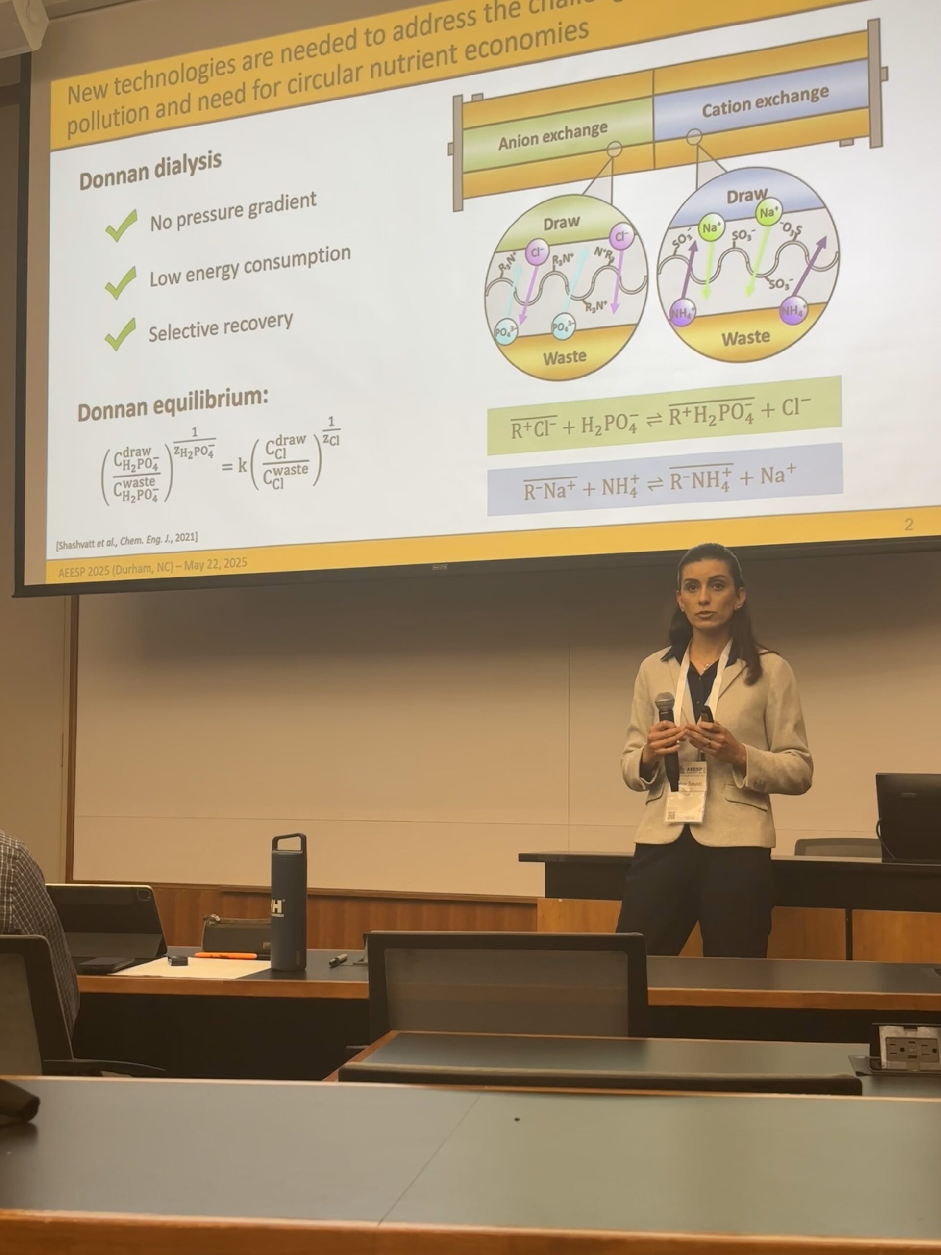 Sahar Souizi presents her research at AEESP 2025 Conference.