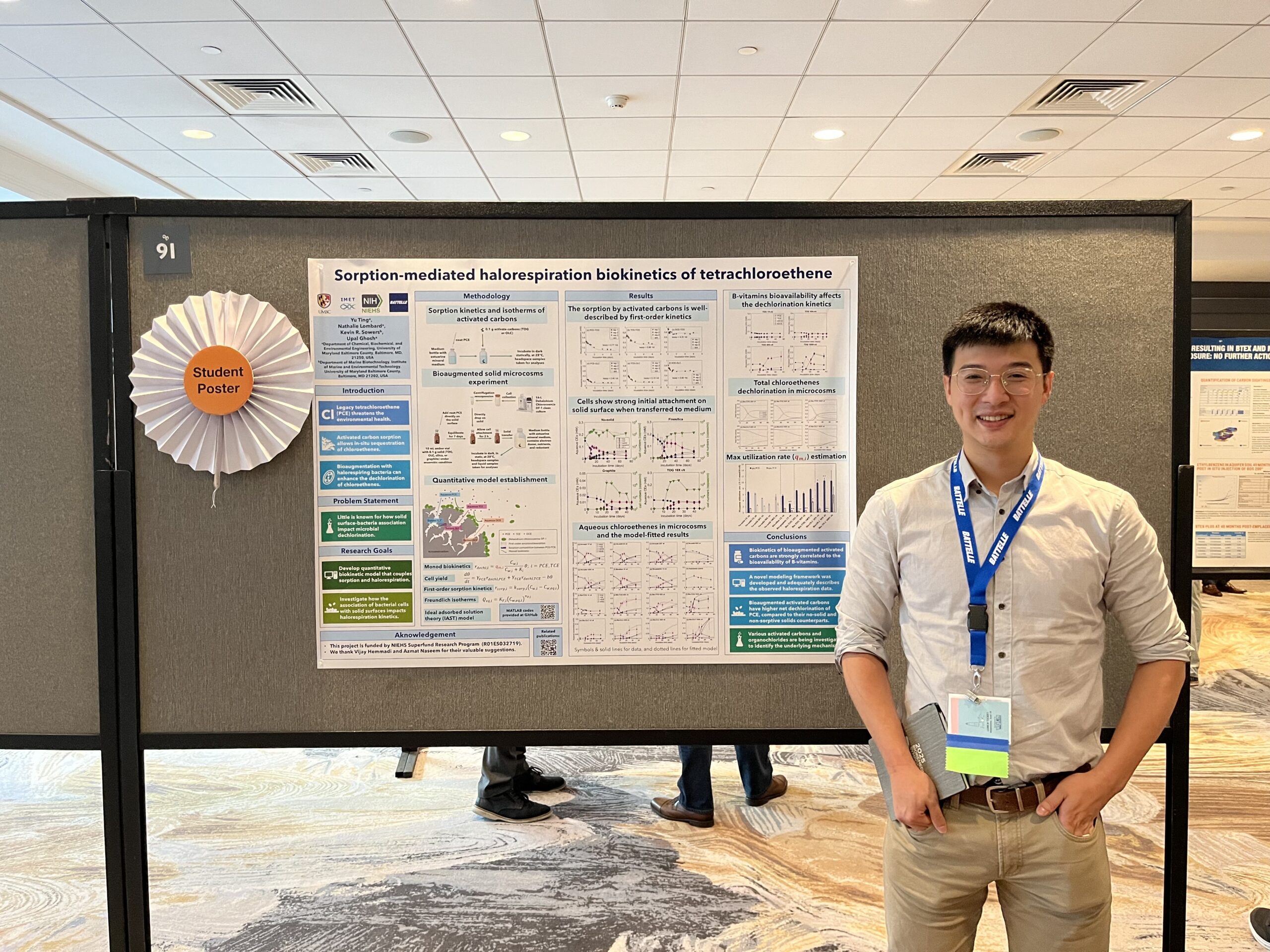 CBEE Student Yu Ting with his poster