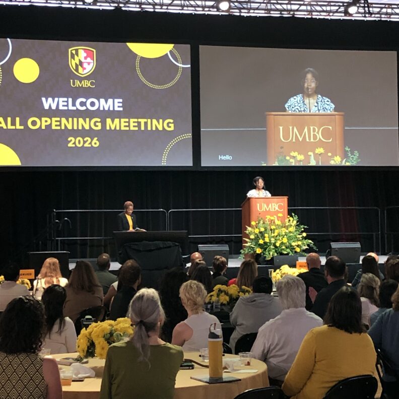 CBEE Student Delivers Speech at UMBC’s Fall Opening Meeting
